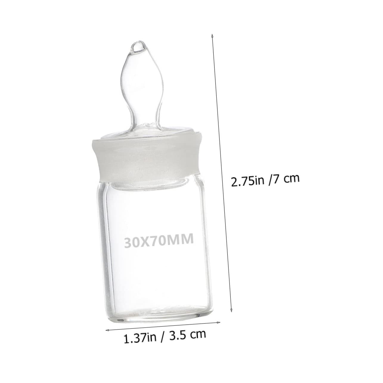 PRETYZOOM 4pcs Weighing Bottles Chemical Weighing Bottles Glass Containers for Lab Use Sealed Base