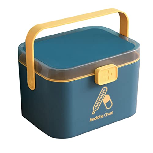 Image of Alipis 1pcbox Lid Portable Holder Emergency Layers Plastic Useful Storage Container Childproof with Case for Organizer Layer Supplies X Camping Cosmetics Pills Kit