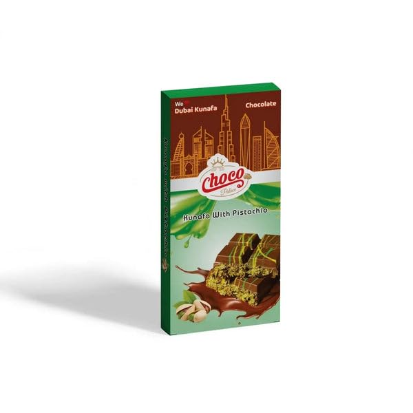 Choco Palace Pistachio Kunafa Dessert Bar 50g | Crispy Kunafa Layers Filled with Creamy Pistachio Blend | Premium Arabic-Inspired Sweet Treat-image-43