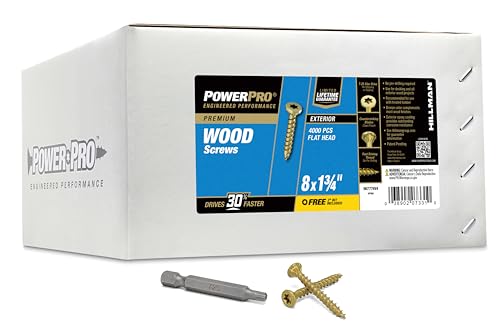 Image of Power Pro Premium Exterior Wood Screws, #8 x 1-3 /4 inchInch All-Purpose Deck Screws for Outdoor Projects, T-25 Star Bit Included, Bronze, 4000 Pieces | 967774V4