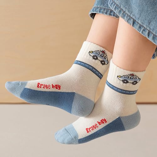 kiobrvhe Kids Cotton Animal Socks 10-Pairs Pack Cute Comfortable Cartoon Crew Socks Soft Breathable Toddler Sock (Style H,3-5T,US,Age,3 Years,5 Years)2