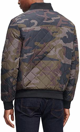 Calvin Klein Mens Lightweight Quilted Bomber Jacket (Olive Camo, Large)2