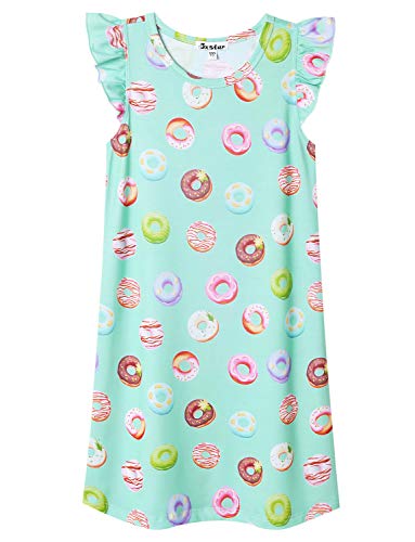 Jxstar Donut Nightgown For Girls Pajamas Nightdress Summer Sleep Cotton Dresses 8-9Y #TOP7