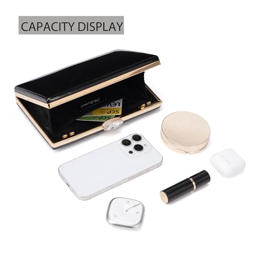 Image of Patent Leather Clutch Purses for Women Glossy Evening Bag