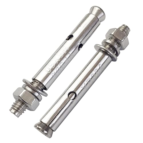 Image of 10 Pack M6x60mm Expansion Bolts Anchor Bolt 304 Stainless Steel External Hex Expansion Screw Bolt Sleeve Anchor Fastener Wall Concrete