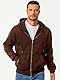 JMIERR Hoodie Herren Einfarbig Baumwolle mit Reißverschluss Pullover Langarm Sweatjacke Kapuzenpullover Sweatshirt,Braun L
