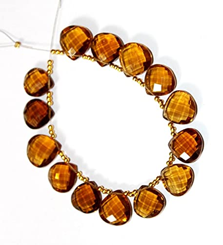 Perles en quartz bière facetté pour sublimer vos créations de colliers et bracelets artisanaux