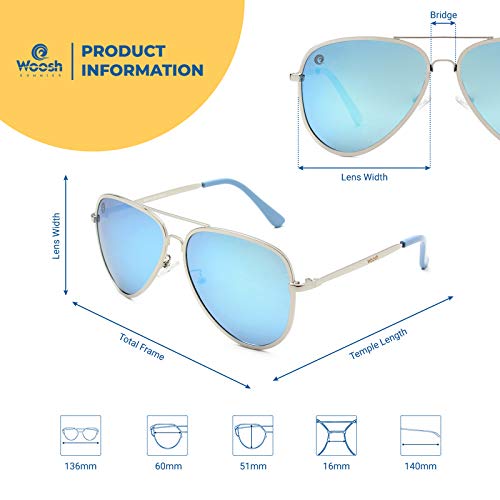 Woosh Mirrored Classic Polarized Lightweight UV400 Aviator Sunglasses for Men & Women - Golf, Hiking & Great Lifestyle Look2