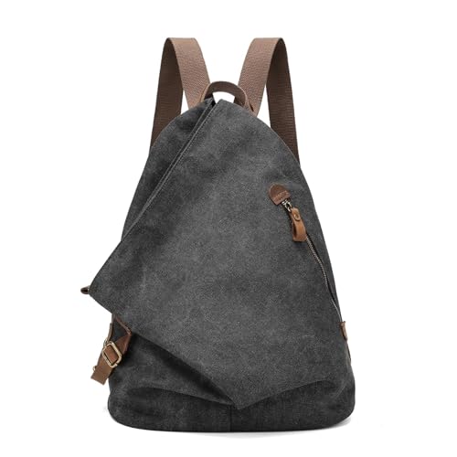 KouLi Buir Canvas Vintage Backpack Large Casual Daypack Outdoor Travel Rucksack Hiking Backpacks for Men Women