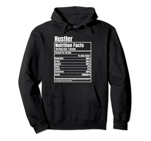 Hustle Nutrición Datos Motivacionales Sudadera con Capucha