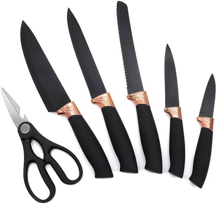 Miniatura 2 de 19 utensilios de cocina de silicona sin BPA, mango de madera, espátula, cucharón, cucharón, cuchara, batidor, cepillo, tabla de cortar, cuchillos,