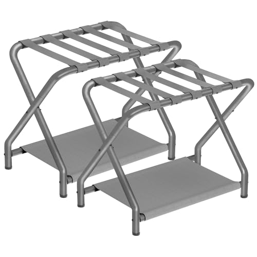 Recopilación de Soportes para maletas comprados en linea. 41 HOOBRO Porta Maletas para Habitacion, paquete de 2 Soporte Plegable para Maletas con Marco de Acero Soporte para Maletas para la Habitación de Invitados, Plegable, Soporta 68 x 39...