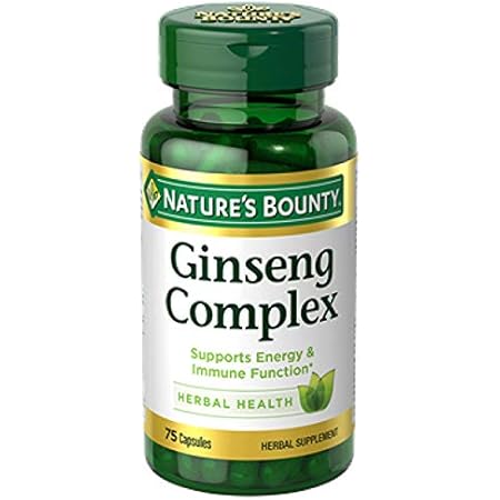 Ginseng by Nature's Bounty, Ginseng Complex Capsules Supports Vitality & Immune Function, 75 Capsules