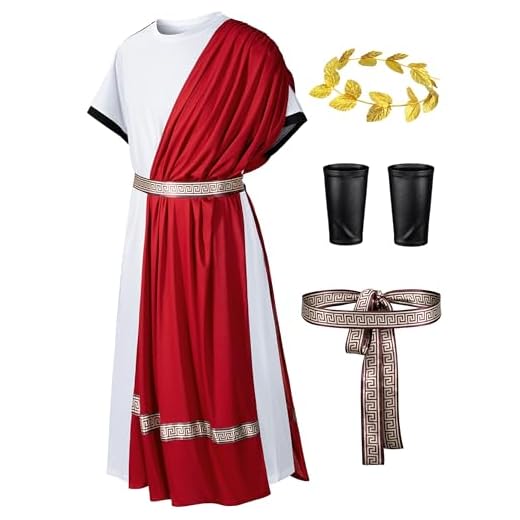 Missanabie Costume Toga pour homme – Costume de dieu grec romain – Tenue de costumade – Ensemble d'accessoires pour Halloween (taille 2XL)
