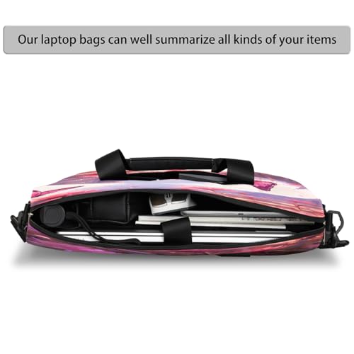Maletín para laptop 15.6-16 pulg con flores rosa impermeable miniatura 4