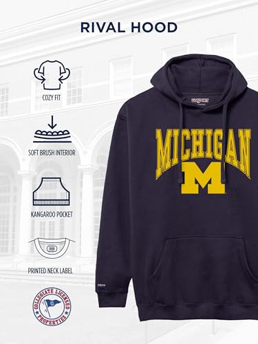 Image of JanSport NCAA Officially Licensed Rival Hoodie, Long Sleeve Unisex Sweatshirt, Cotton-Polyester Blend, Double-Layered Hood