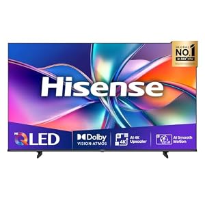 Hisense 58E7Q Fehrnseher, 58 Zoll, QLED&DLED, Smart TV, Game Mode Plus, Filmaker Mode, Dolby Vision Atmos, HDR10, HLG, 4K HDR Immersive, AI 4K Upscaler, Dolby MS12, DTS X, Sprachsteuerung [2025]