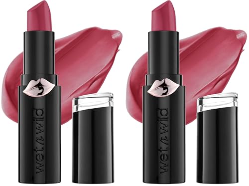 Image of wet n wild Mega Last Matte Lip Color, Semi Matte Hyaluronic Acid Infused, Long Lasting Full Coverage for a Nourishing Pout, Cruelty-Free & Vegan - Cherry Picking (Pack of 2)