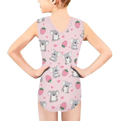 Image of Swimsuits for Girls 3-14 Summer Kids Bathing Suits Gymnastics Leotards One Piece Swimwear