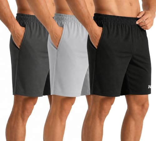 Image of NINQ Workout Half Pant for Man | Gym Shorts for Men with Drawstring Waist & 1 Zipper Pockets | Stylish Lightweight Shorts Pant for Men Sports