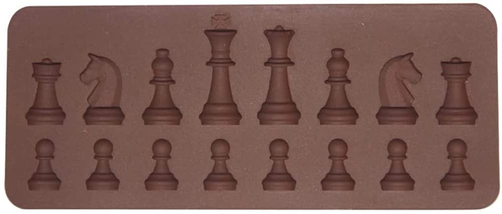 Chess Silicone Mould, ELECDON Chess Piece Chocolate Candy Silicone Mould Fondant Cake Decorating Mould International Chess Silicone Mould Epoxy Resin Craft Casting Fondant Paper Clay Wax Melt Mould