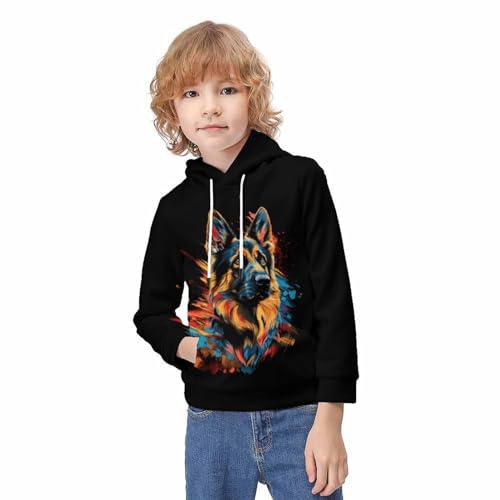 Sweat à capuche chien 3D pour enfant pull léger mignon 8-10 ans - 3