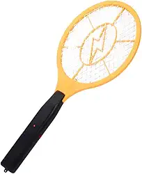 Raquete Elétrica Mata-Moscas Portátil 1 Unidade – Raquete Elétrica de Insetos para Mosquitos e Moscas - Seguro, Eficiente e Alça Antiderrapante