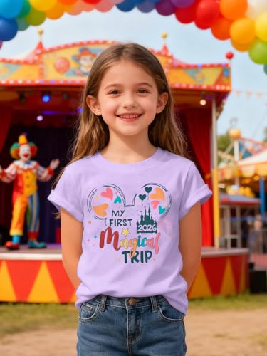 Image of Magical Shirts for Girls Animal Kingdom Shirt Kid Magic Princess T Shirt Castle Graphic Tees Summer Short Sleeve Tops