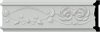 Endurathane Rose Chair Rail, 3 1/4"H x 3/4"P, 94 1/2"L, (9 1/2"Repeat), Factory Primed