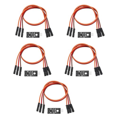 Be In Your Mind 5Pcs DS18B20 Module Digital Temperature Sensor with Connecting Wire DC 5V Compatible with A/rduino Compatible with Raspberry Pi Digital Module