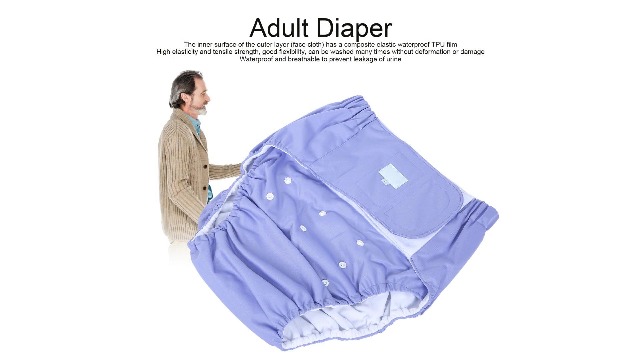 Couche Lavable Adulte Réglable – Tissu Respirant Ultra-Absorbant – Lavande – Protection Incontinence Moyenne