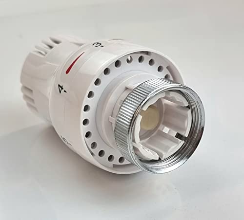 White Radiator Thermostatic TRV Valve Head Replacement M30 x 1.5 Universal for All Manufacturers, M30 50mm wide x 85mm high - Image 2