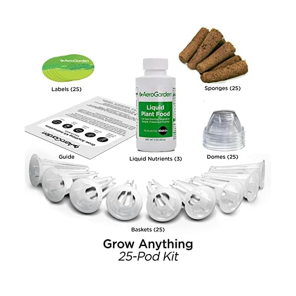 AeroGarden Grow Anything Seed Pod Kit (50pod), Green Upward Gardener