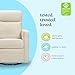DaVinci Gabby Pillowback Swivel Glider in Natural Oat, Greenguard Gold & CertiPUR-US Certified