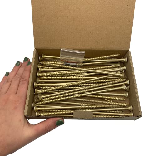 (30 Stück) Universal gelb verzinkter Stahl 6,0 x 160 mm Holzschrauben Torxkopf Senkkopf Spanplattenschrauben (30, 6,0 x 160 mm)