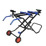 Portable Miter Saw Stand Heavy-Duty Steel Frame Collapsible Miter Saw Stand All-Terrain with Wheels Universal for Most Brands of Table