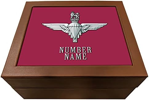 Personalised Parachute Regiment Military Keepsake Box 1st BTN Commemorative Storage Memory Official Gift TRJ32