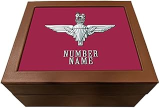 Personalised Parachute Regiment Military Keepsake Box 1st BTN Commemorative Storage Memory Official Gift TRJ32