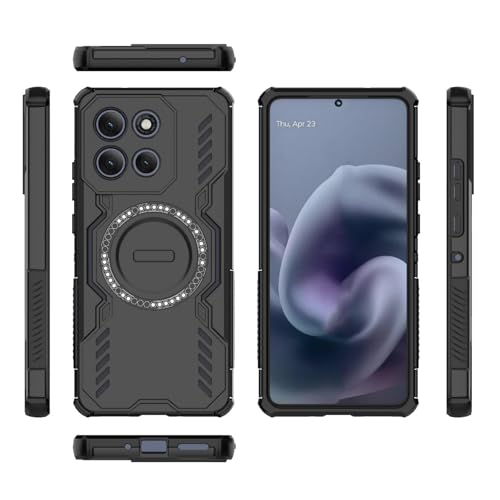 Image of Back Cover Case for Motorola Moto G86 Power 5G | 360 Protection Mobile Phone Case Mag-Safe | Moto G86 Power 5G Cover | Motorola G 86 Power Back Cover 5+G - Black TPU+PC