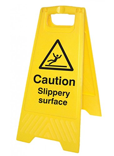 Caledonia Signs58517 Free-Standing Floor Sign, "Caution Slippery Surface"