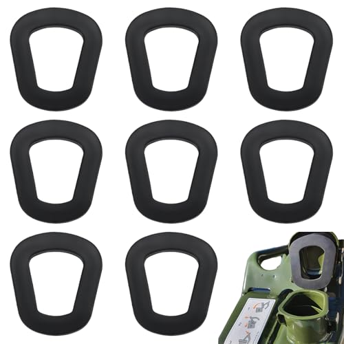 Image of 8PCs Jerry Can Rubber Seal,Jerry Can Gaskets Replacement,Universal Rubber Fuel Cans Washers,Gas Fuel Cans Spout Gaskets,Leak-Proof Lock Cap Seal,Gas Tank Nozzle Gasket for 5L 10L 20L NATO Fuel Cans