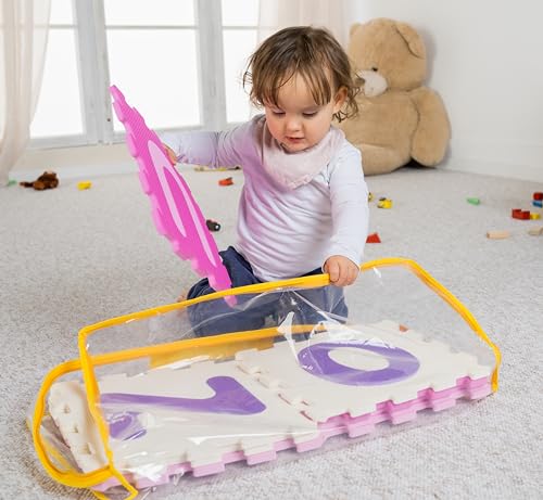 Playshoes Unisex Baby EVA-Puzzlematten 36-teilig pastell 308746, 900 - Rosa, 36 Teile (1er Pack)