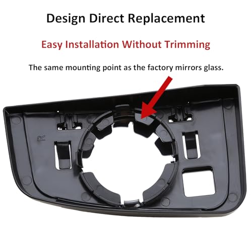 Image of Right Passenger Side Mirror Replacement for Chevrolet Chevy Express 1500 2003-2014 Express 2500 3500 2003-2017 for GMC Savana 1500 2003-2014 Savana 2500 3500 2003-2017 Rear View Mirrors Glass