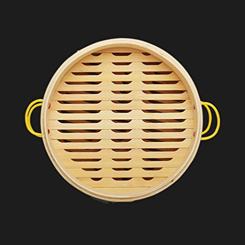 Vaporizador de bambu para cozinha Cabilock 2 peças com tampa de vaporizador chinês cesta para cozime