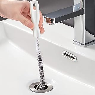 KEYRI 2 sztuki szczotka do czyszczenia kanalizacji, elastyczna szczotka do czyszczenia zlewozmywaków 45 cm, szczotka do czyszczenia odkorków rurociągów i wążów, narzędzie spustowe do łazienki kuchennej (2