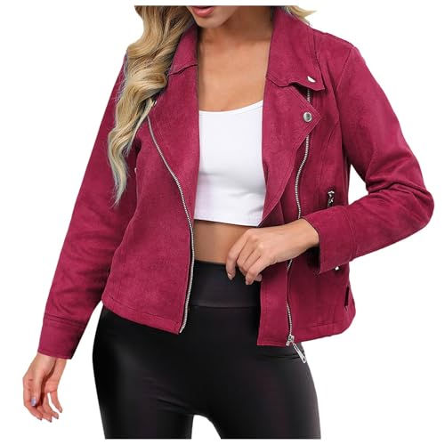 Veste en simili cuir femme casual et élégante pour la mi-saison