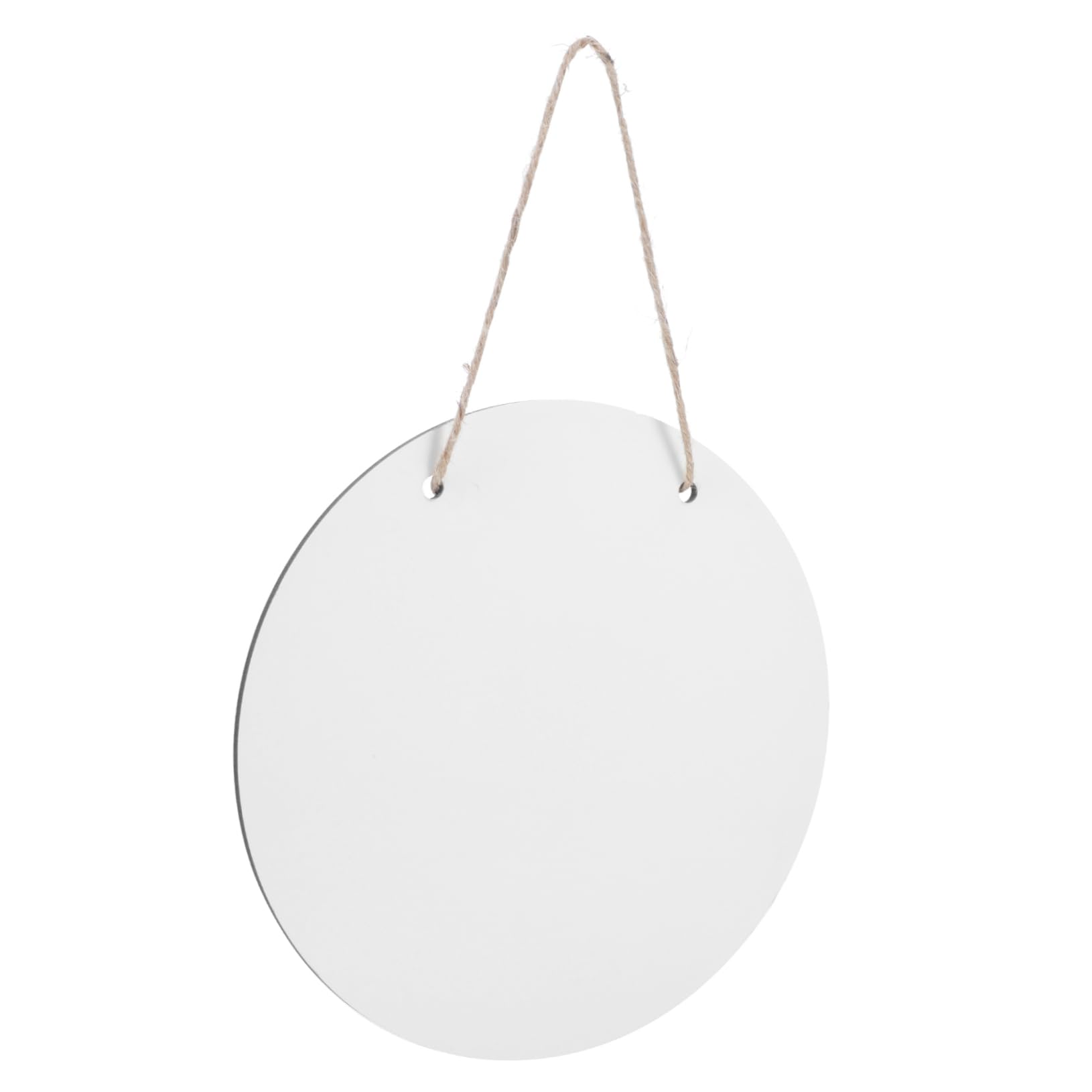 QUMIIRITY 10 Inch Circle Sublimation Blank Door Hanger Diy Decorative Wall Sign Rustic Farmhouse Decor Easy Hang Rope Included