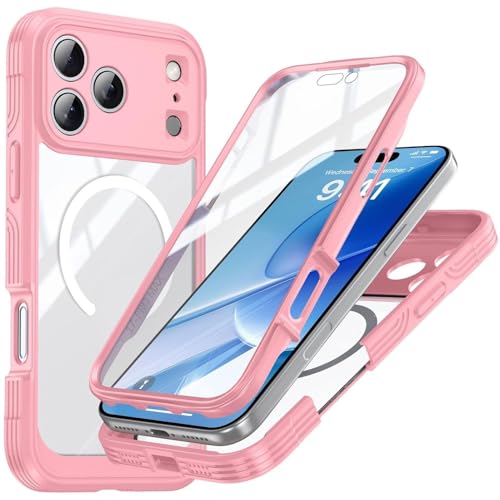 Coque aimantée iPhone 17 rose protection écran premium antichoc