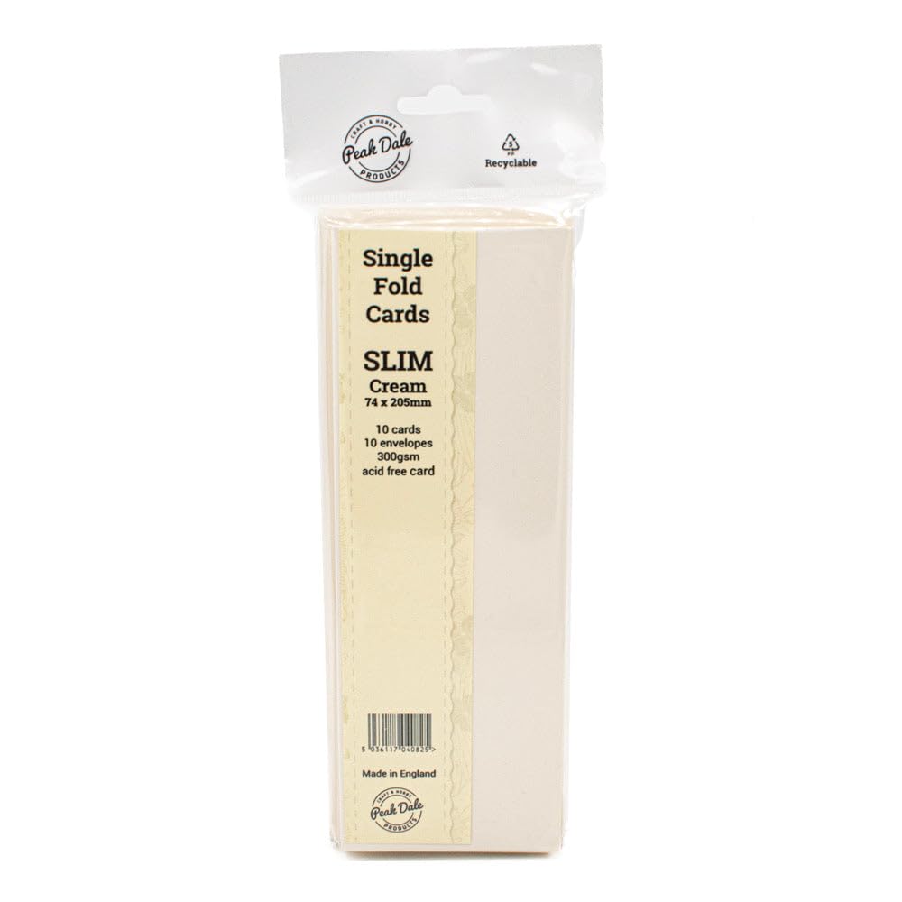 Peak Dale Products Cream Cards Singlefold Slim Pack Of 10