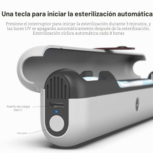 Miniatura 2 de Hubicare Estuche De Viaje Portátil Para Desinfectante De Cepillo De Dientes Uv, Esterilización De Ciclo Automático Uv-C Y Esterilizador Recargable 1 Paquete